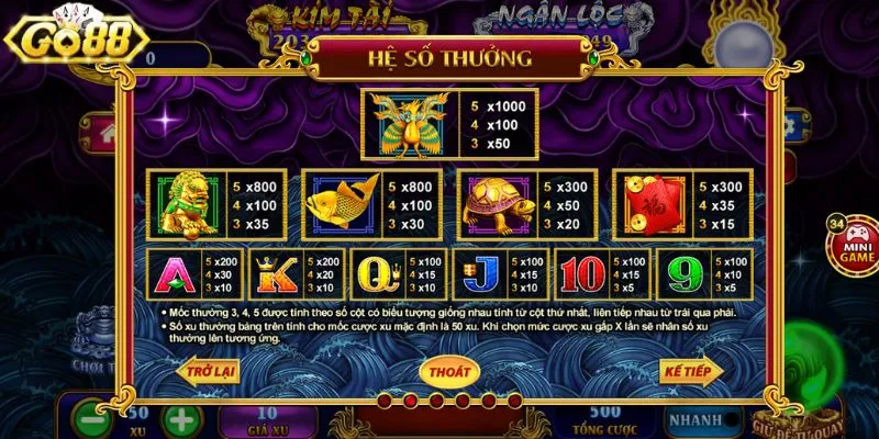 Chơi nổ hũ kho tàng ngũ long nhận jackpot khủng