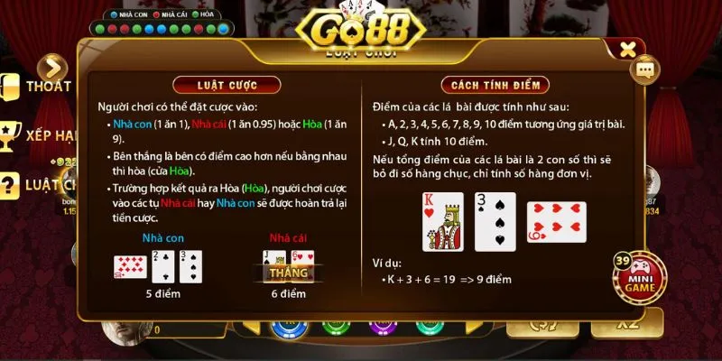 Hiểu rõ thuật ngữ trong game bài baccarat Go88